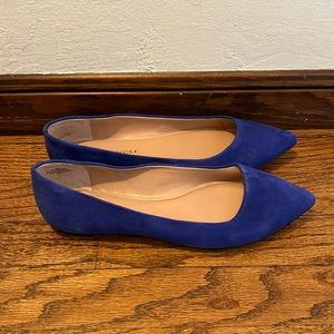 Blue suede flats 8.5
